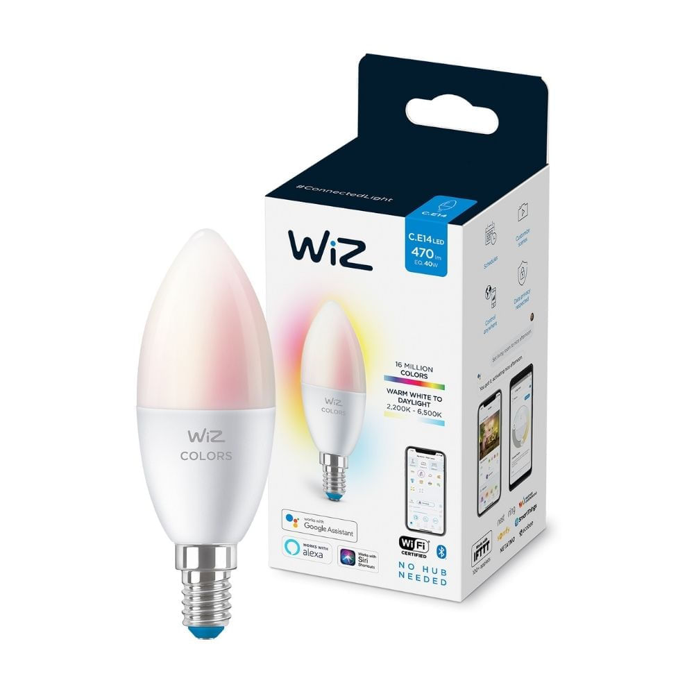 Foco LED Wiz Vela Color Smart E14 Blanco Cálido 4.9W