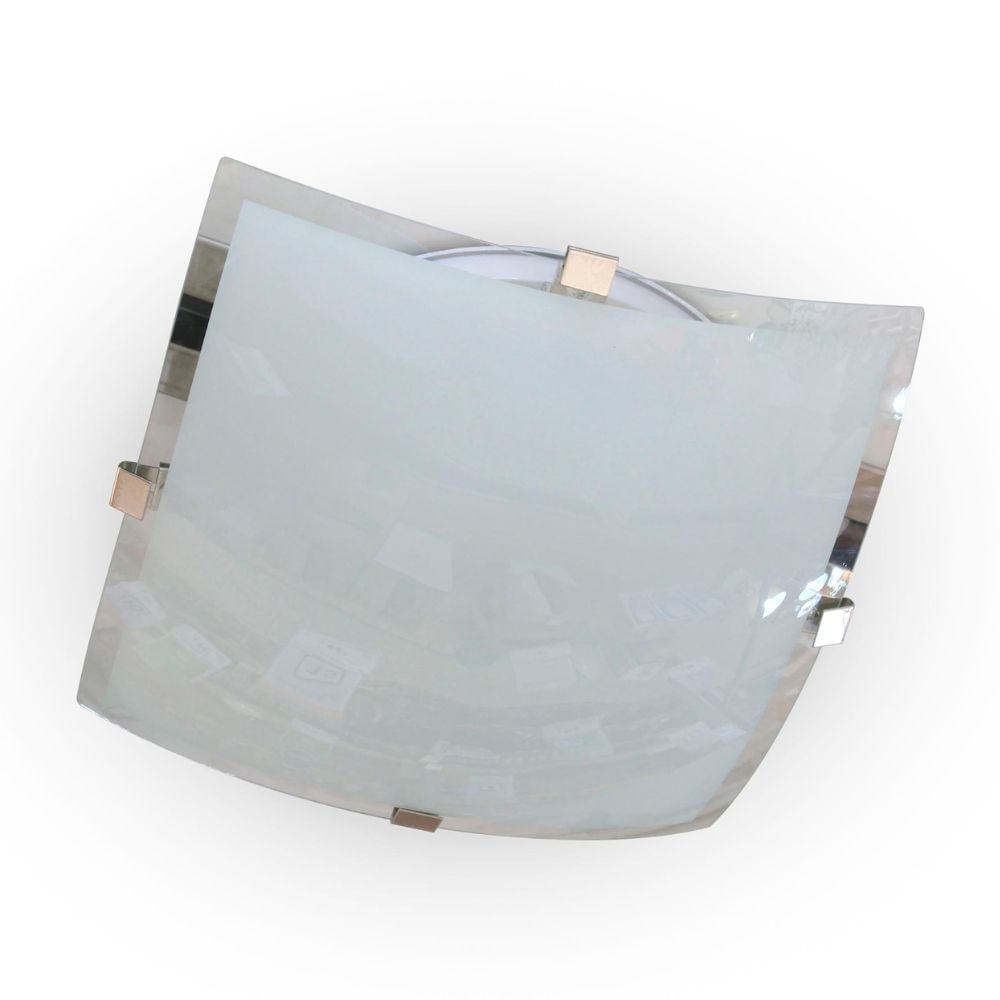 Plafón Cuadrado Blanco Brilloso 1 Luz E27 30 cm Orange