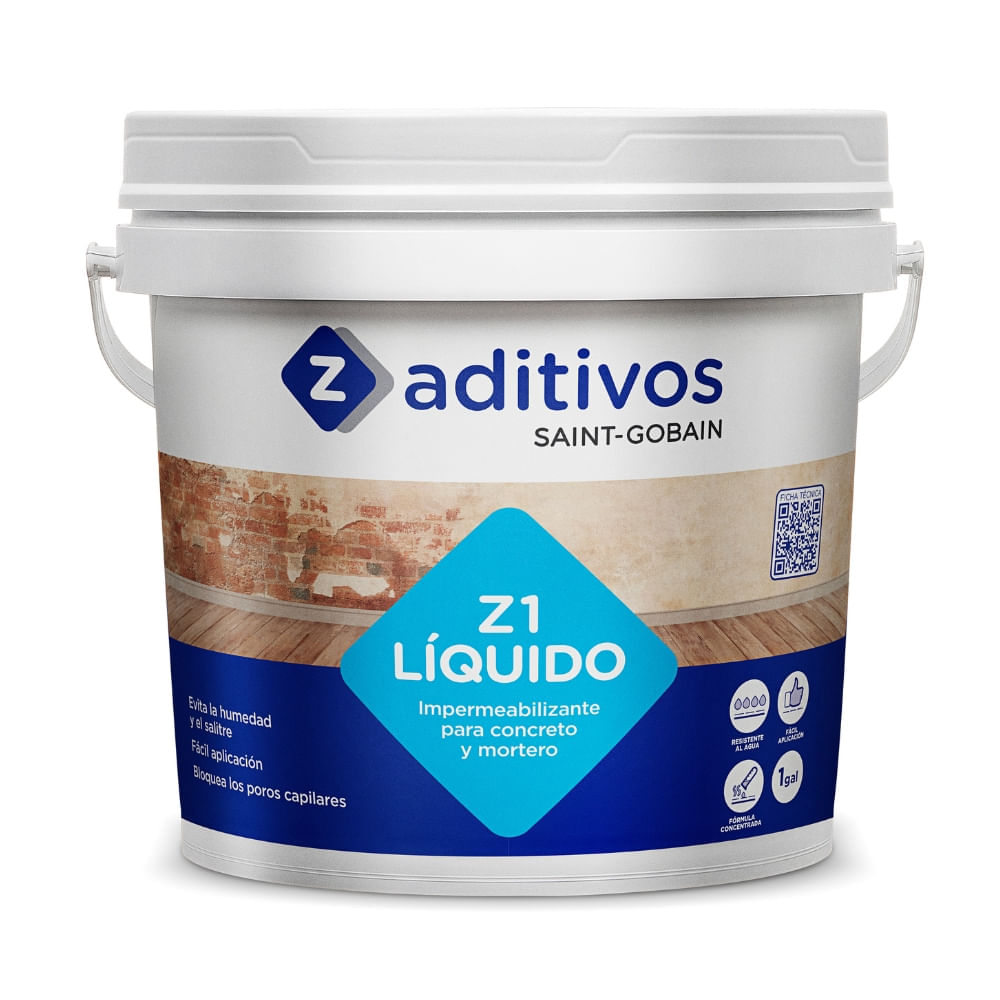 Impermeabilizante de concreto Zeta 1 líquido 1Gl Impermeabilizante de concreto Zeta 1 líquido 1Gl
