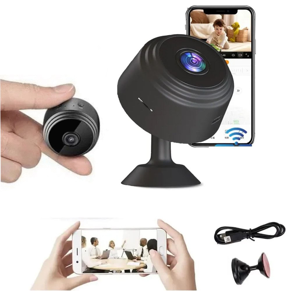 Mini Cámara Espía Inalámbrica Wifi Infrarrojo Imán Ipc-NA9 1080p