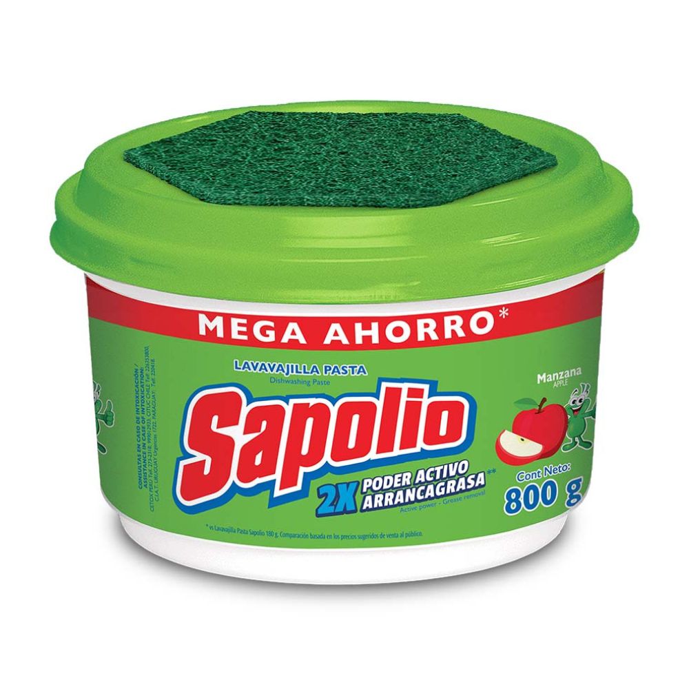 Lavavajilla en pasta Sapolio Manzana 800gr
