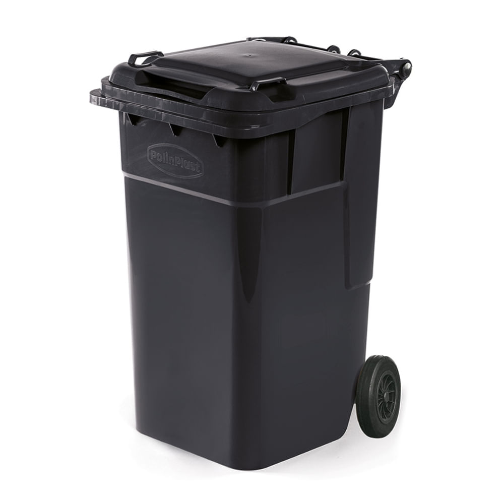 Super Tacho Recolector King Kong N° 120 con Ruedas Negro Polinplast Super Tacho Recolector King Kong N° 120 con Ruedas Negro Polinplast