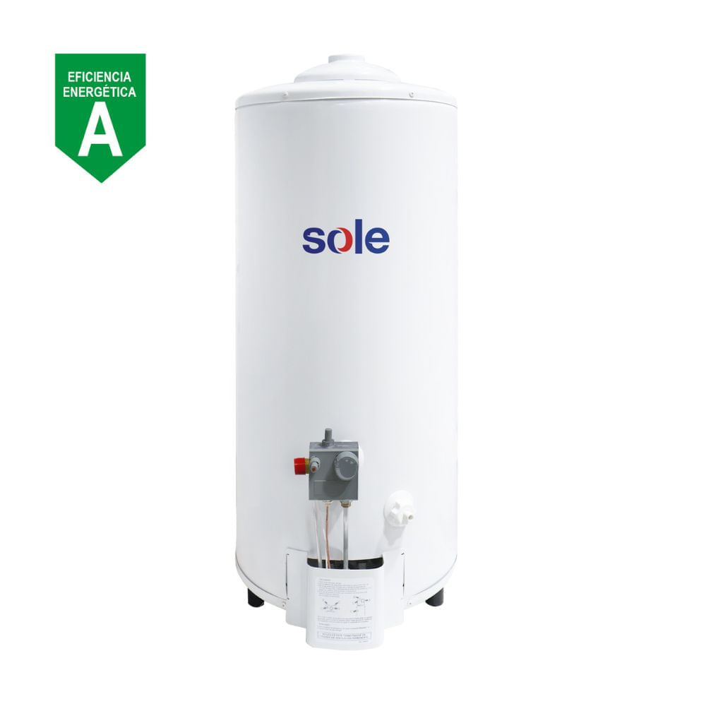 Termotanque a Gas Sole 75L Blanco de Acero Aporcelanado