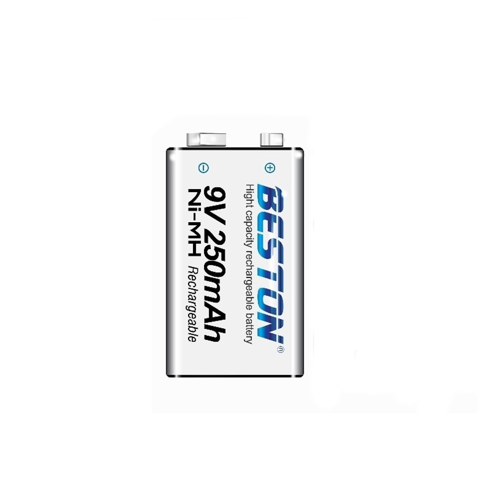 Bateria de Litio Pila 9V Recargable BESTON 250mAh