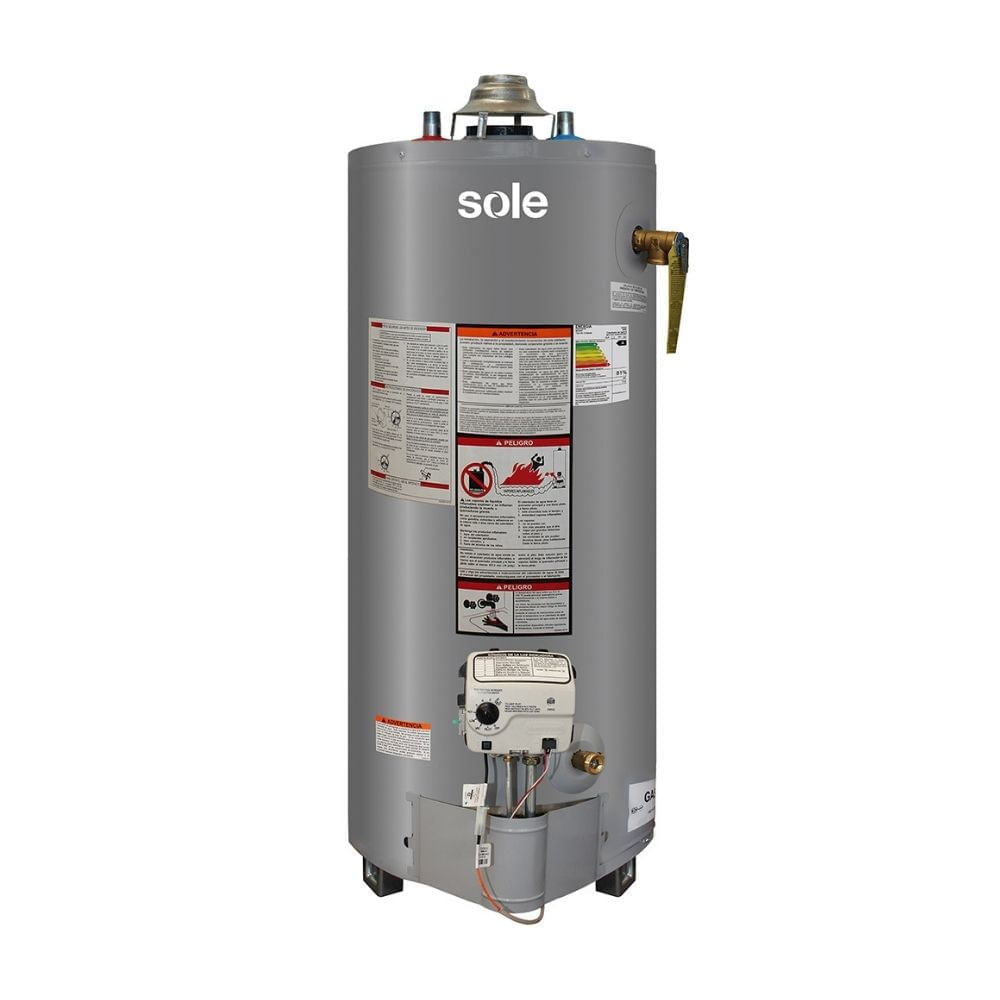 Termotanque a Gas Sole GLP Acumulación Tipo B 280L Plata Termotanque a Gas Sole GLP Acumulación Tipo B 280L Plata