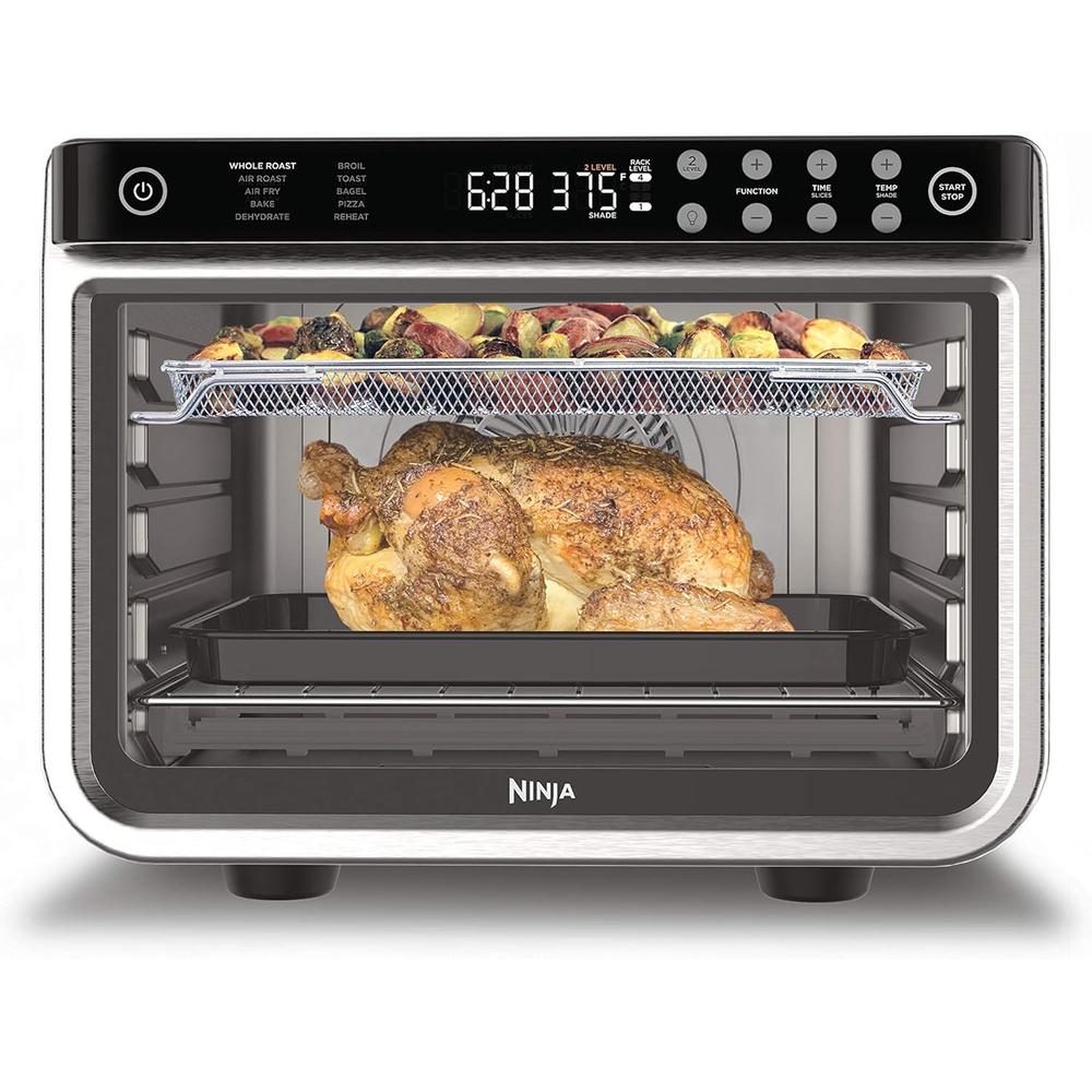 Ninja Foodi DT201, horno tostador 10 en 1, 2.2 kg / 4.85 lb | Acero inoxidable