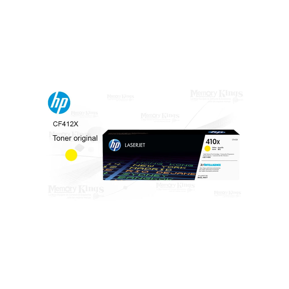 Toner HP 410X Amarillo Original, 5,000 páginas de alta calidad para impresión eficiente