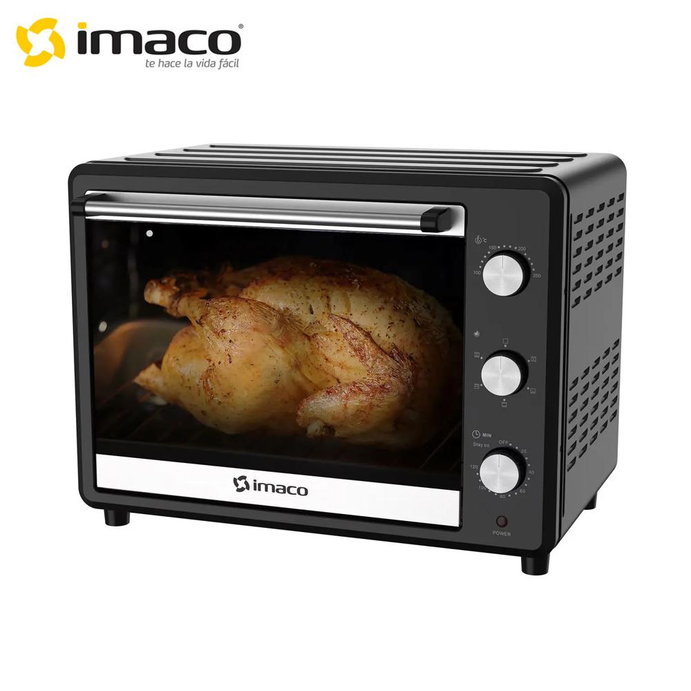 Horno Eléctrico negro 55 litros c/rosticero HEB55R Imaco