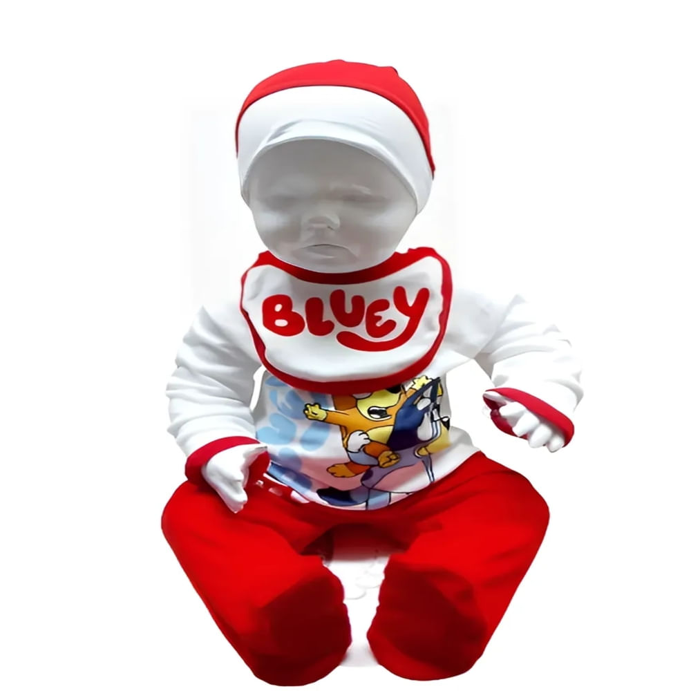 Ajuar de Bebe Disfraz  Bluey Algodon Pima
