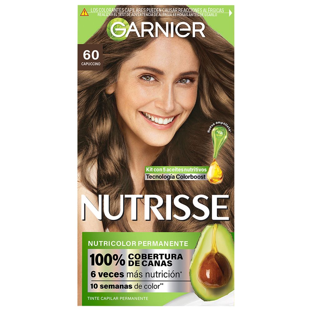 Tinte para Cabello GARNIER Nutrisse 60 Capuccino Caja 1un Tinte para Cabello GARNIER Nutrisse 60 Capuccino Caja 1un