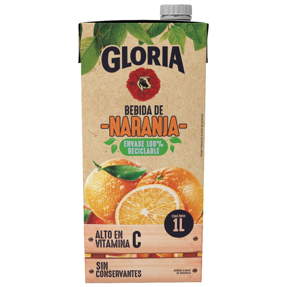 Bebida GLORIA Naranja Caja 1L Bebida GLORIA Naranja Caja 1L