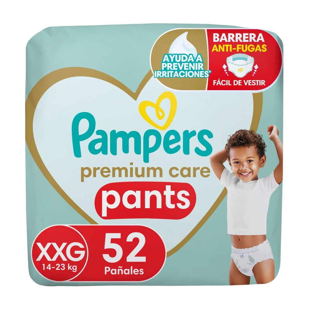 Pañales para Bebés Desechables PAMPERS Premium Care Pants Talla XXG Bolsa 52un Pañales para Bebés Desechables PAMPERS Premium Care Pants Talla XXG Bolsa 52un