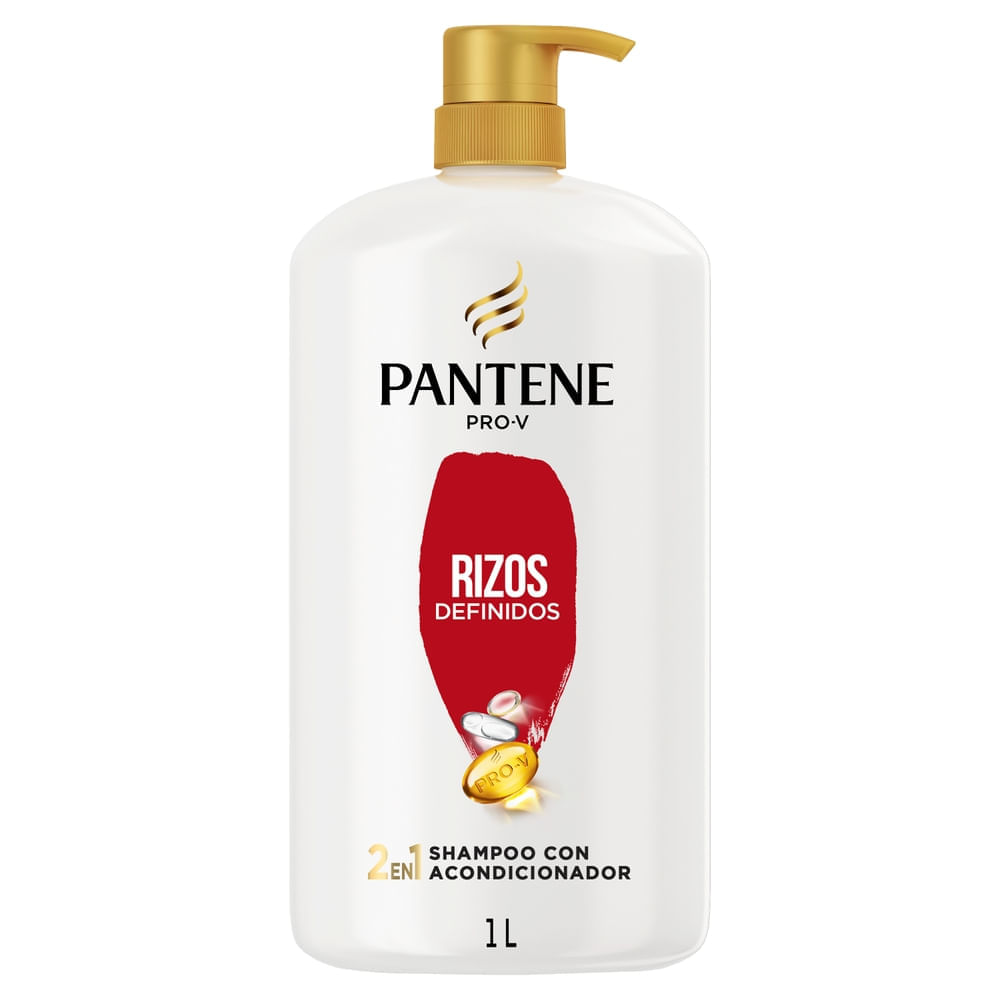 Shampoo PANTENE PRO-V Rizos Definidos 2 en 1 Bomba Botella 1L Shampoo PANTENE PRO-V Rizos Definidos 2 en 1 Bomba Botella 1L