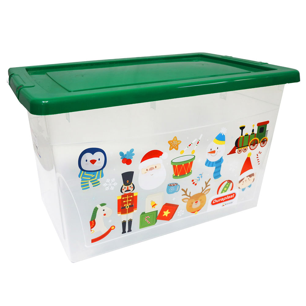Caja Preferida DURAPLAST 28 Diseño Navidad Tapa Verde