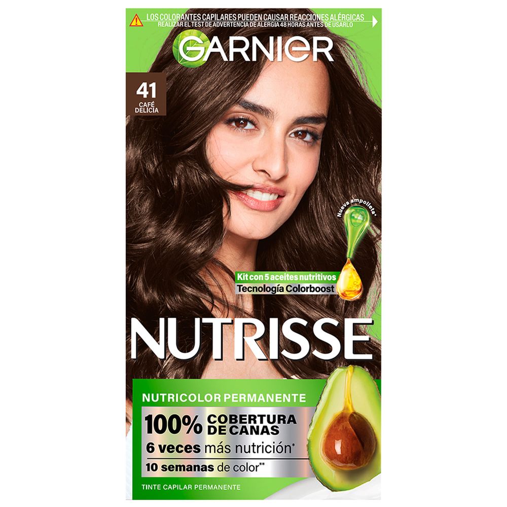 Tinte para Cabello GARNIER NUTRISSE Café Delicia 41 Caja 1un Tinte para Cabello GARNIER NUTRISSE Café Delicia 41 Caja 1un