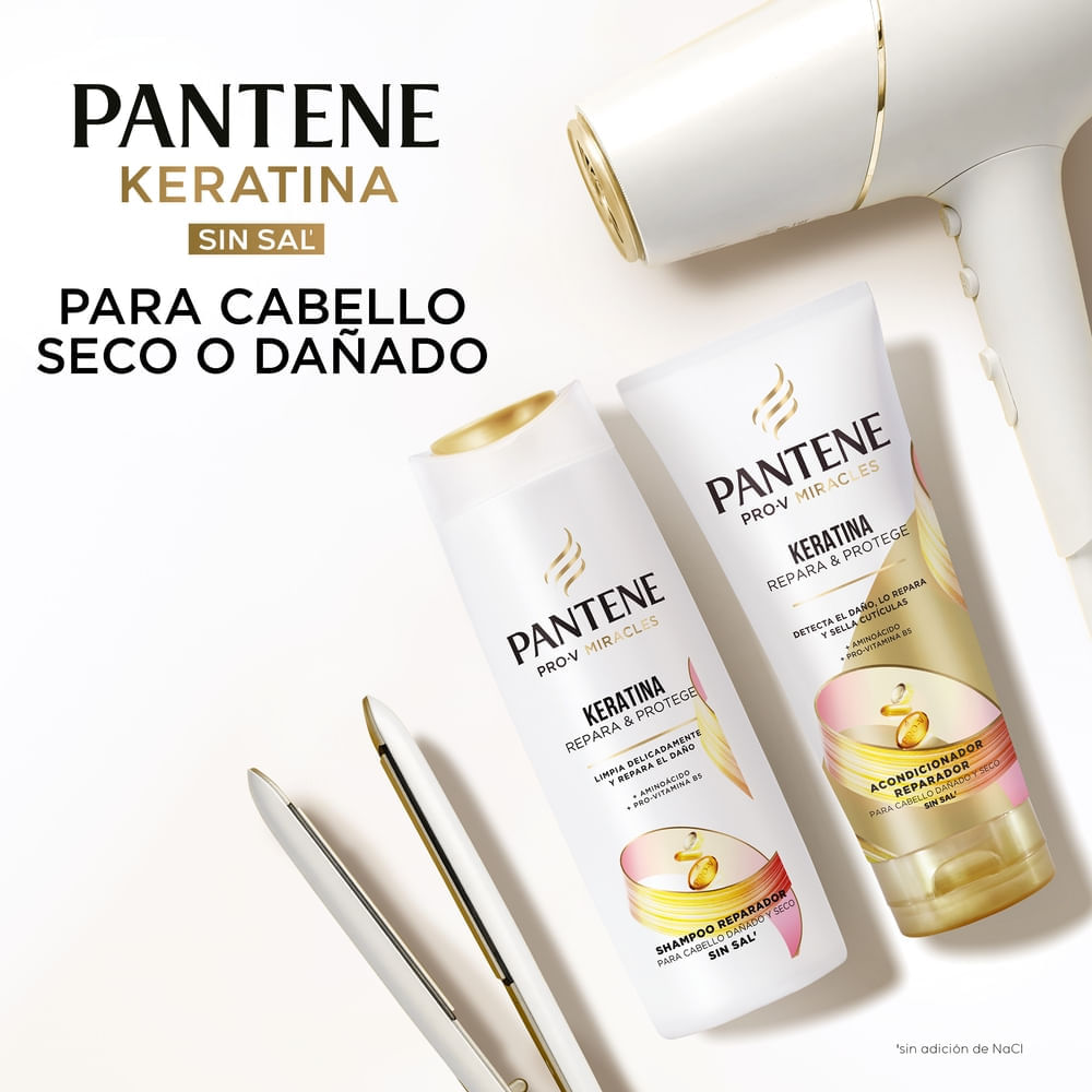 Shampoo PANTENE Keratina Frasco 300ml Acondicionador PANTENE