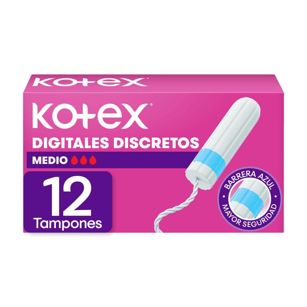 Tampones Digitales KOTEX Medio Paquete 12un Tampones Digitales KOTEX Medio Paquete 12un