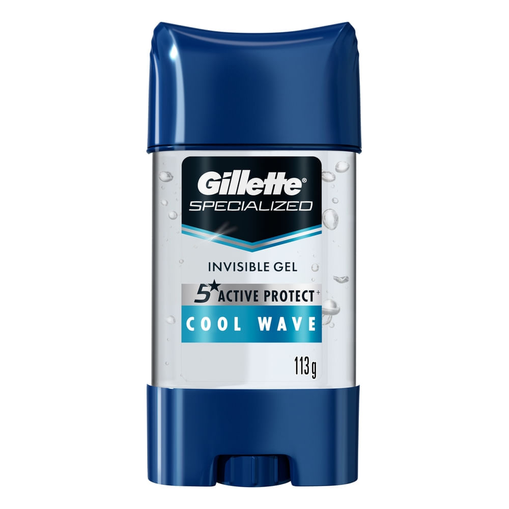 Desodorante para Hombre en Gel GILLETTE Invisible Specialized Cool Wave Frasco 113g Desodorante para Hombre en Gel GILLETTE Invisible Specialized Cool Wave Frasco 113g