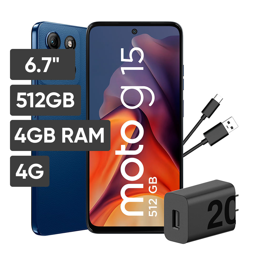 Smartphone MOTOROLA G15 512 6.7"" 4GB 512GB 50MP Navy Peony