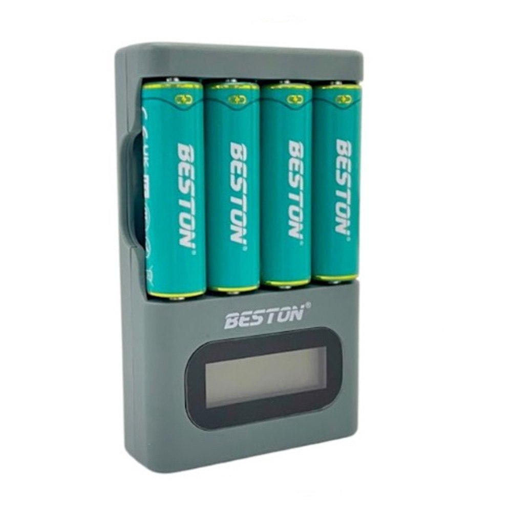 Cargador Pilas Baterías Recargables 4 Puestos AA AAA + 4 Baterias AA