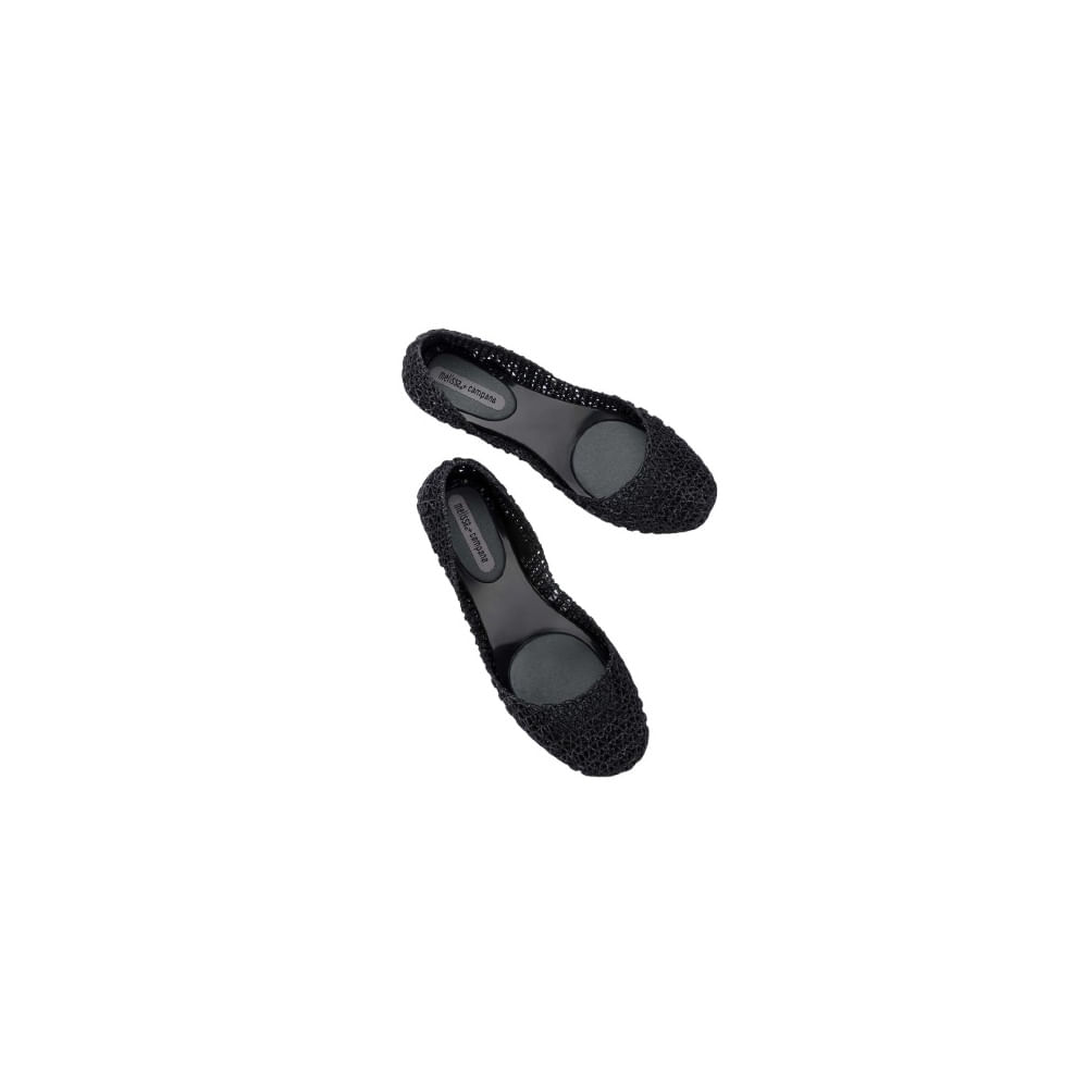 Ballerina Para Mujer Melissa Campana Papel VII Sp Ad Black Glitter Talla 36