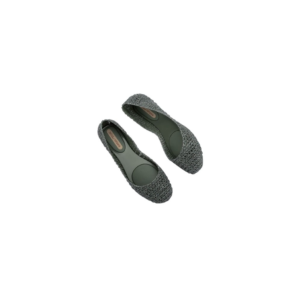 Ballerina Para Mujer Melissa Campana Papel VII Sp Ad Verde Glitter Talla 38