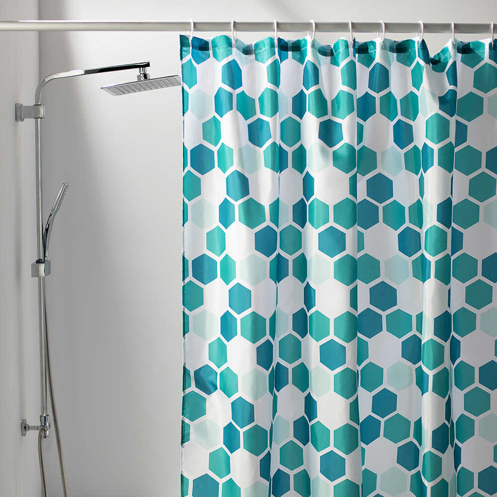 Cortina de baño Poly Sequence Verde Orange