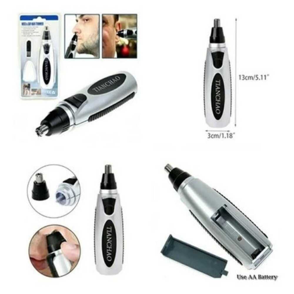 Dos Recortador electrico de vello de nariz y de oído