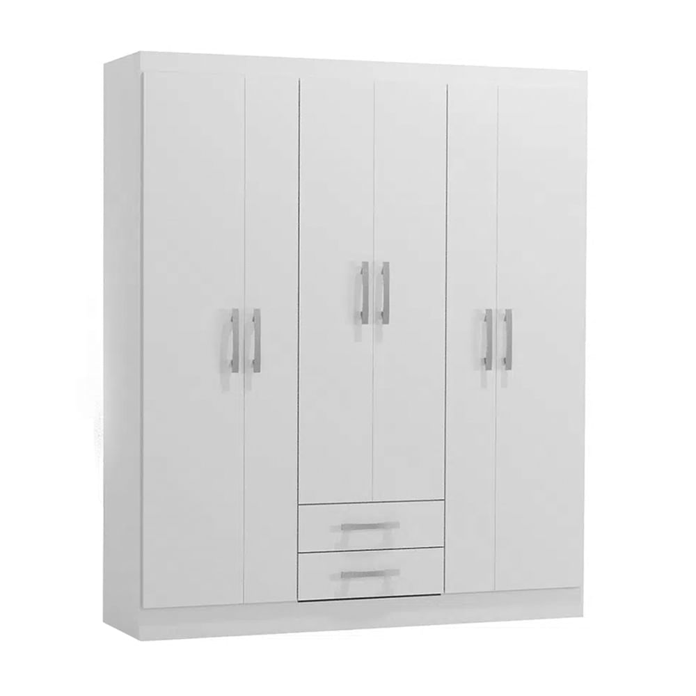 Ropero Cali 6 Puertas 2 Cajones 2 Repisas MDP Blanco Orange Ropero Cali 6 Puertas 2 Cajones 2 Repisas MDP Blanco Orange