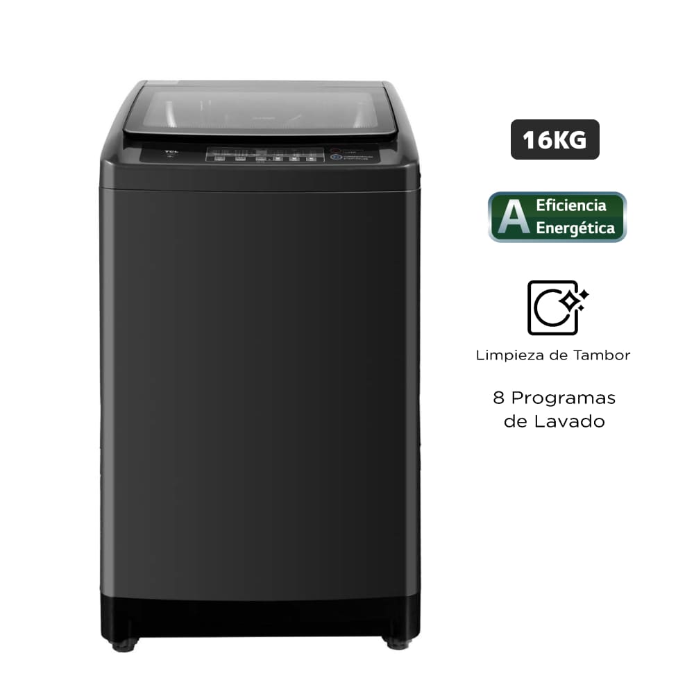 Lavadora TCL 16 Kg F316TLG Top Load Gris Lavadora TCL 16 Kg F316TLG Top Load Gris