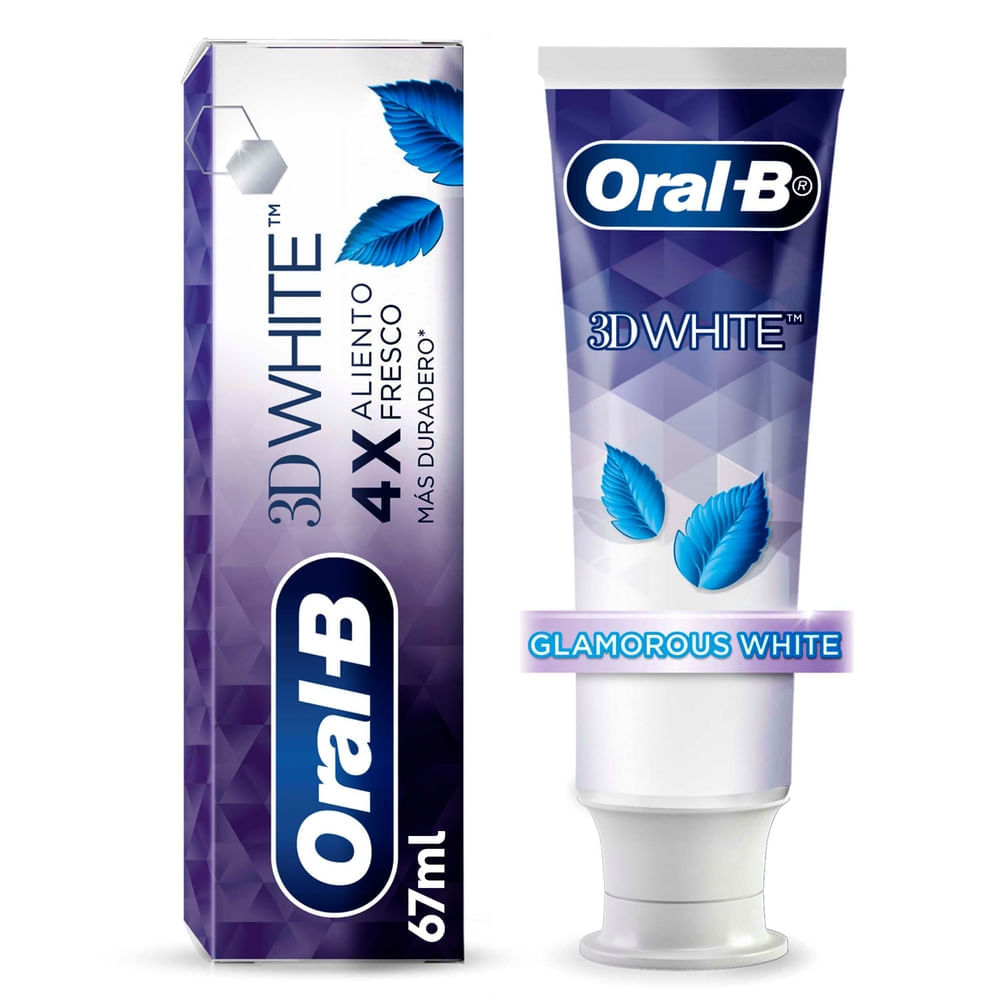 Pasta Dental ORAL-B 3D White Blanqueador Avanzado Aliento Fresco Tubo 67ml Pasta Dental ORAL-B 3D White Blanqueador Avanzado Aliento Fresco Tubo 67ml