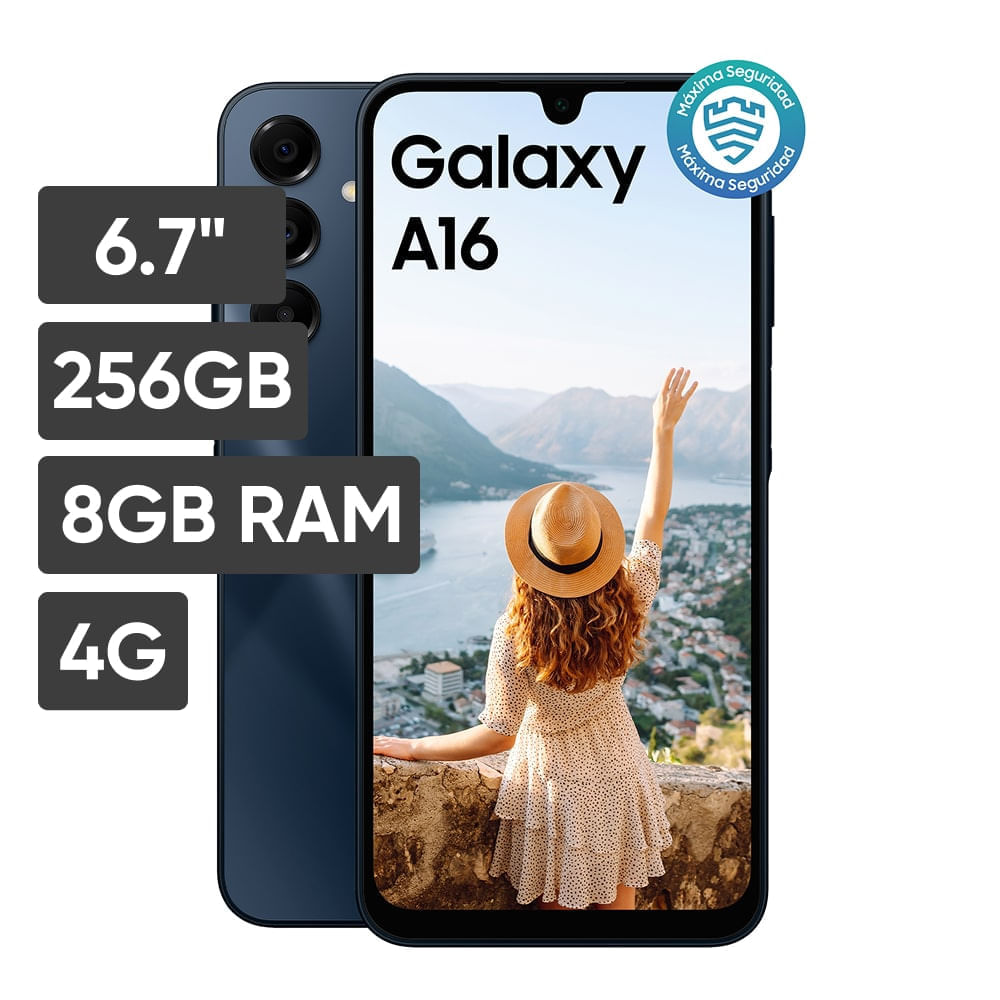 Smartphone SAMSUNG Galaxy A16 6.7"" 8GB 256GB 50MP + 5MP + 2MP Negro