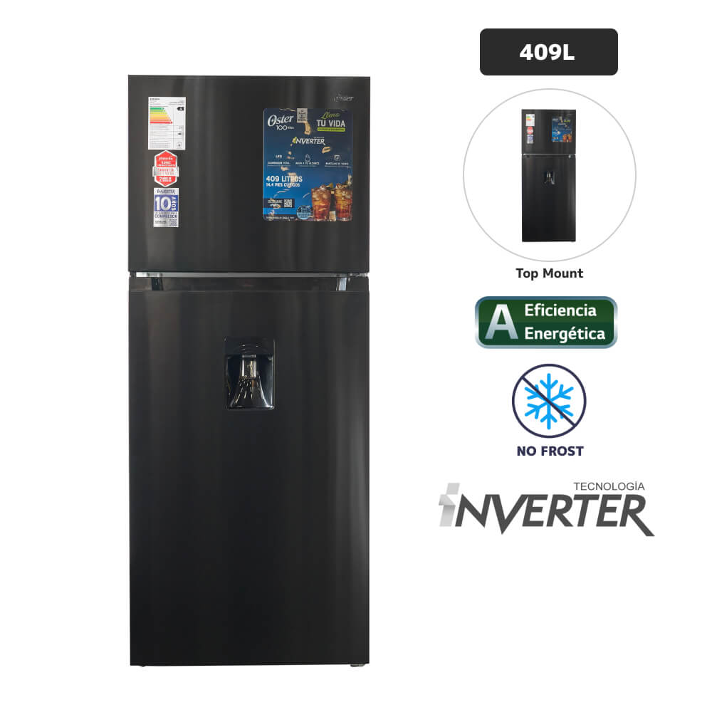 Refrigerador OSTER 409L No Frost OS-PNFMI1502EBDI Negro