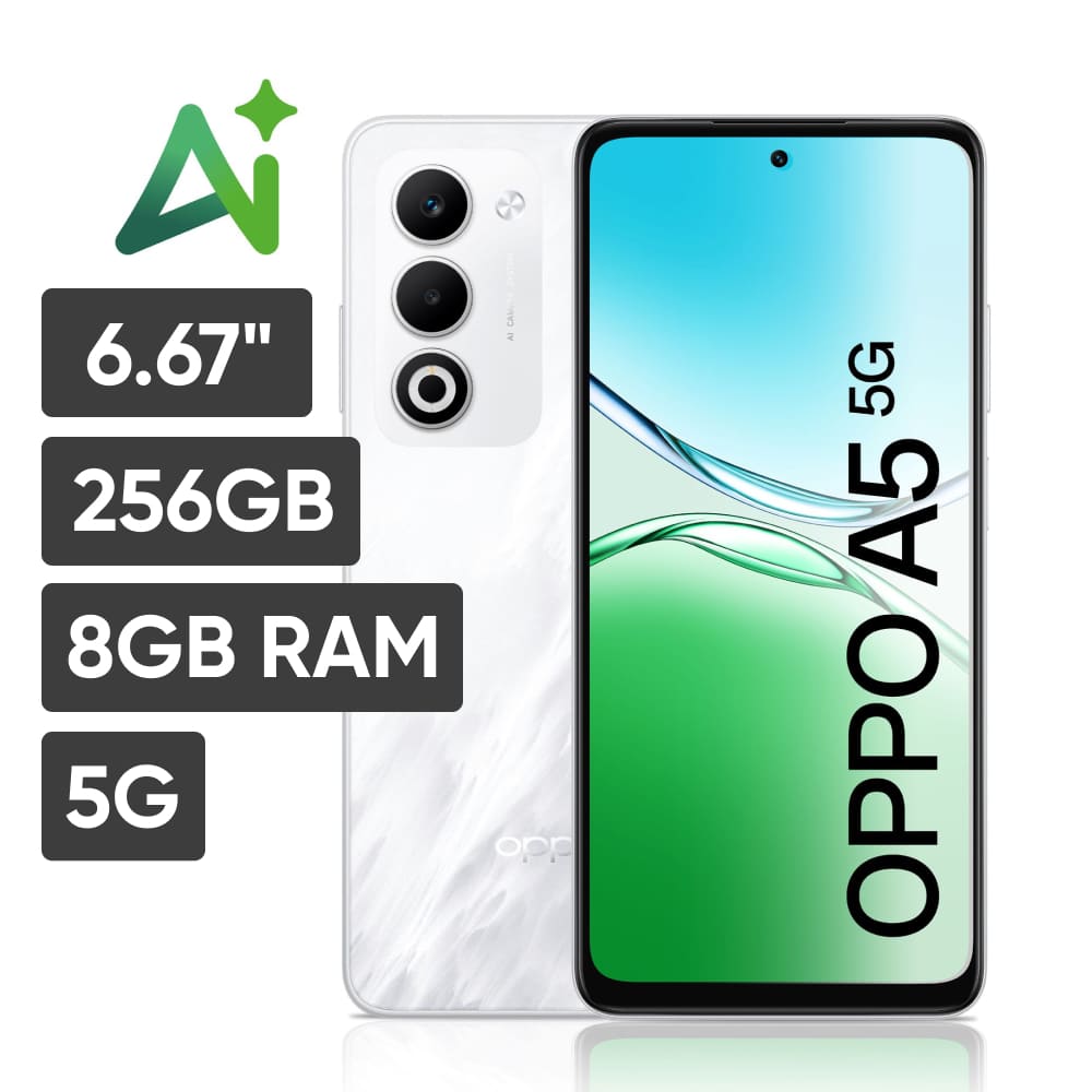 Smartphone OPPO A5 6.67"" 8GB 256GB 50MP Blanco