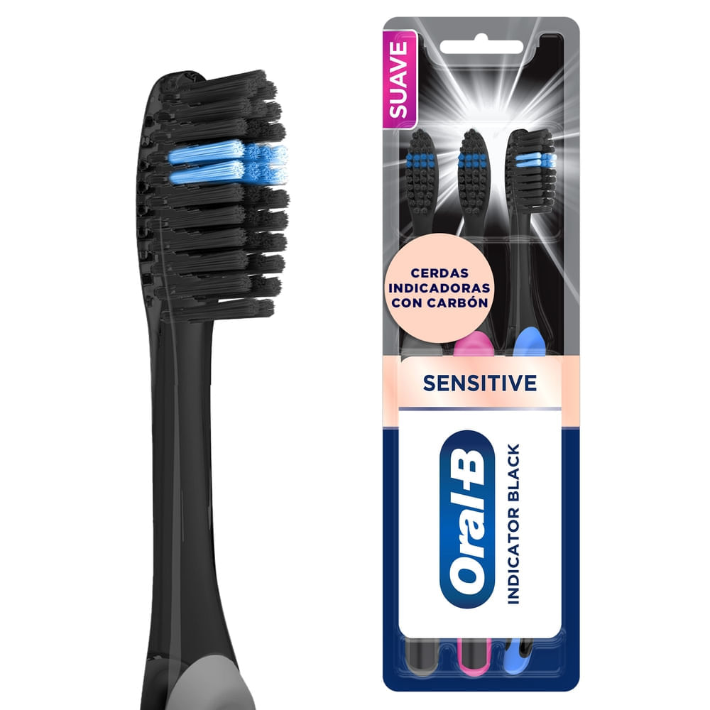 Cepillo Dental ORAL-B Cerdas Inteligentes con Carbón Paquete 3un
