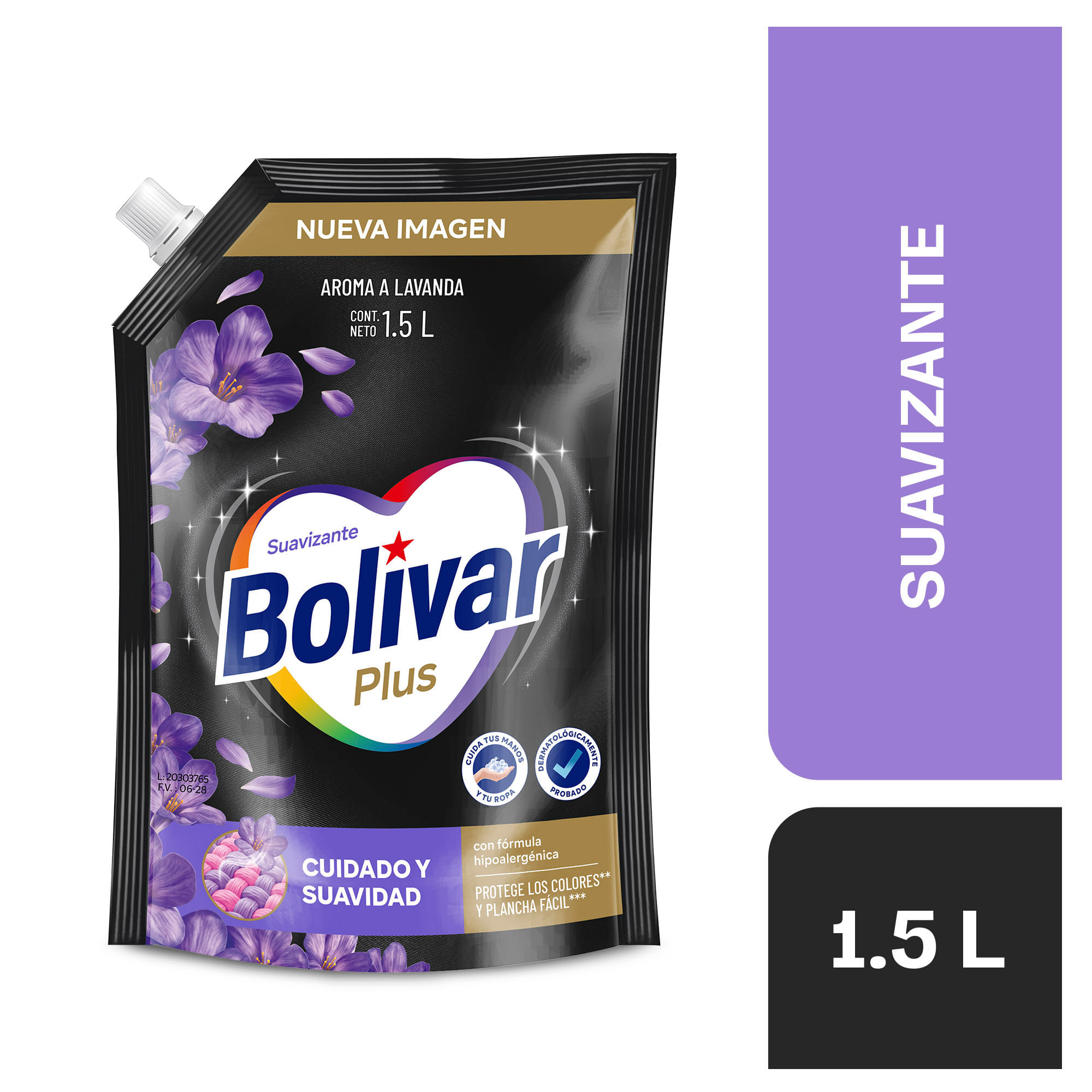 Suavizante BOLÍVAR Plus Lavanda Doypack 1.5L