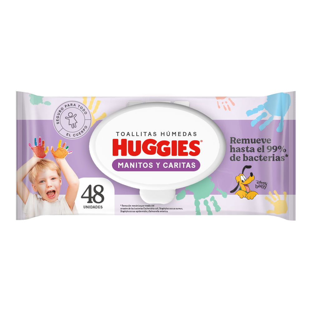 Toallitas Húmedas HUGGIES Manitos y Carita Desechables Paquete 48un Toallitas Húmedas HUGGIES Manitos y Carita Desechables Paquete 48un
