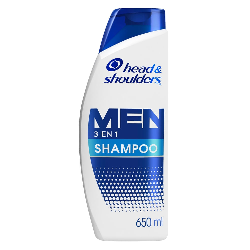 Shampoo HEAD & SHOULDERS Men 3 en 1 Control Caspa Botella 650ml Shampoo HEAD & SHOULDERS Men 3 en 1 Control Caspa Botella 650ml