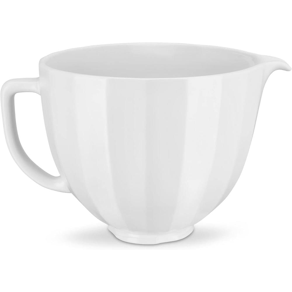 KitchenAid KSM2CB5PWS, recipiente cerámico 5 qt cabezal inclinable | Blanco