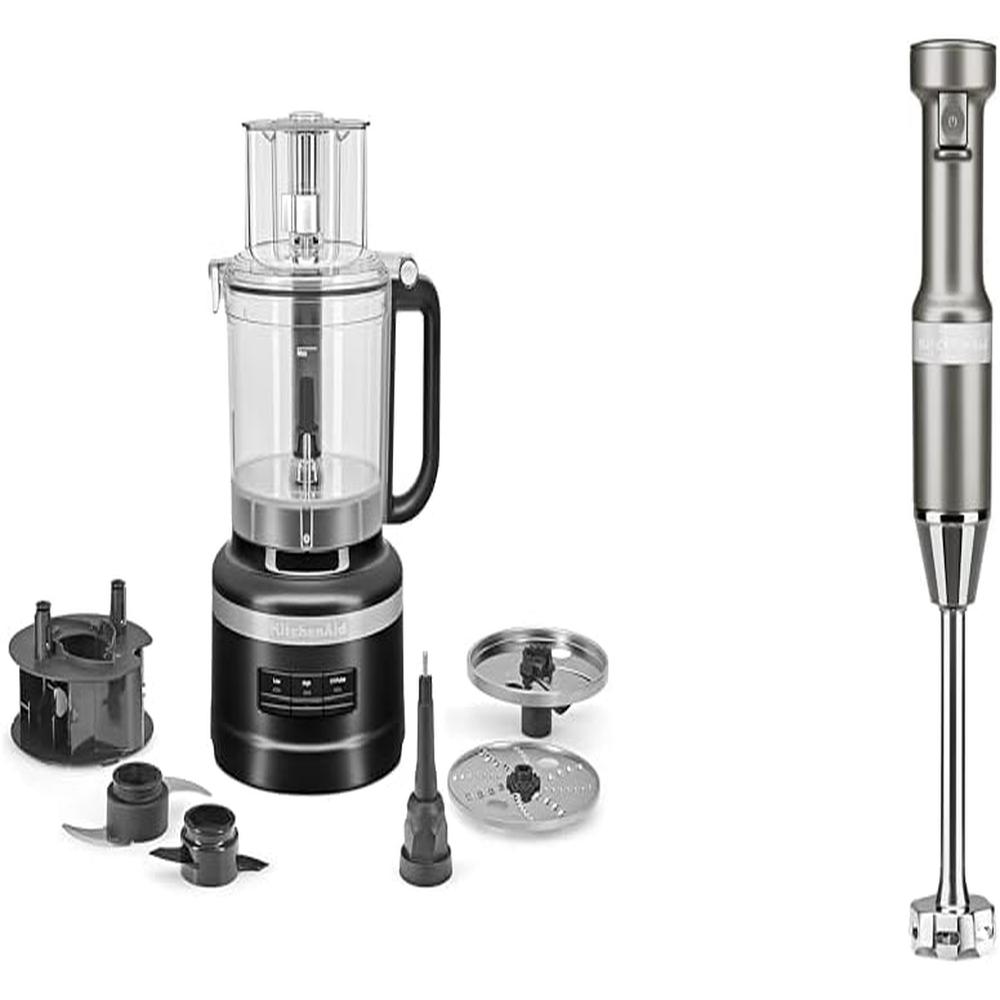 KitchenAid, procesador 13 qt / 12.3 L + batidora de mano velocidad variable | Gris