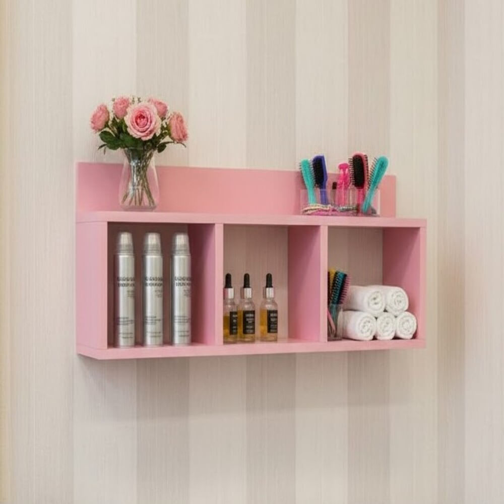 Repisa Estante Flotante Melamina Rosa