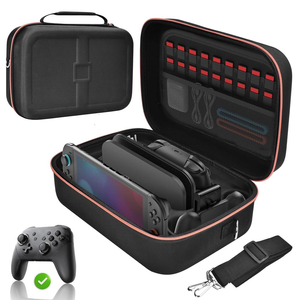 Maleta para Nintendo Switch 2 Estuche Resistente Grande Negro
