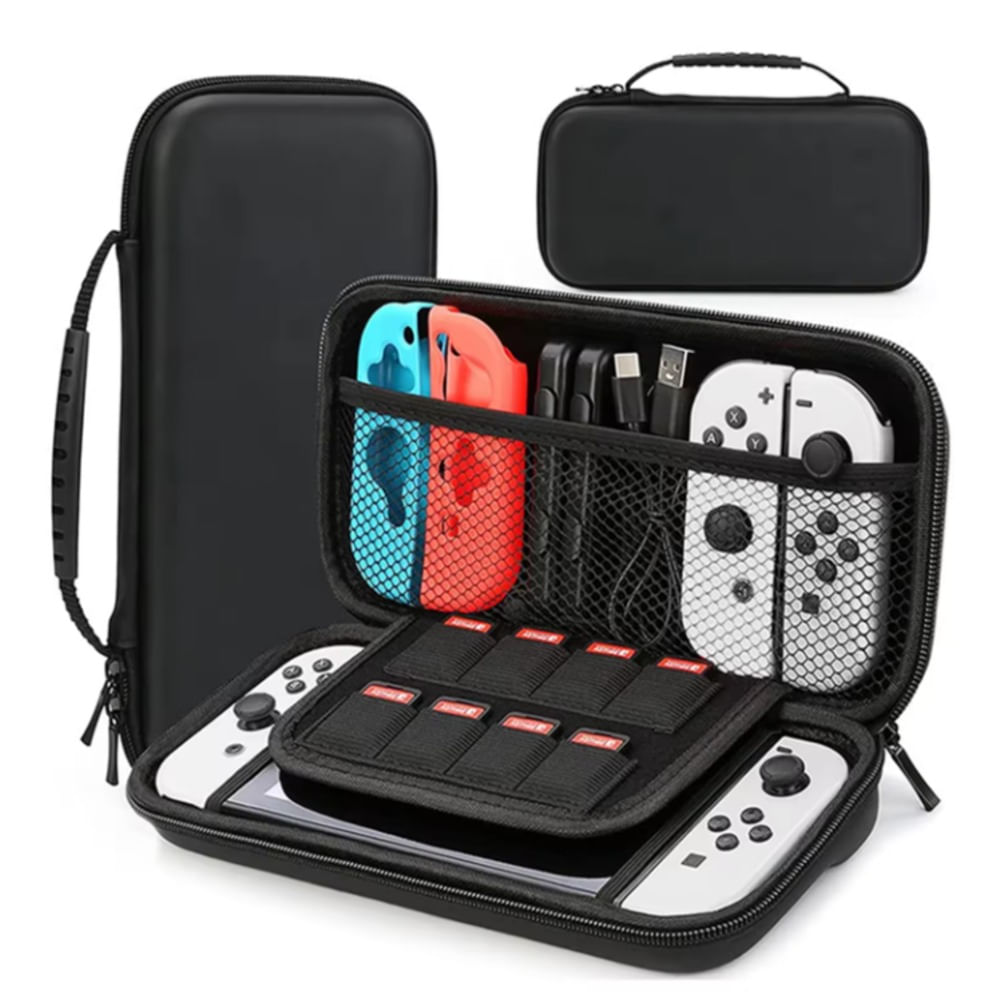 Estuche Case rígido para Nintendo Switch y Switch OLED -NEGRO