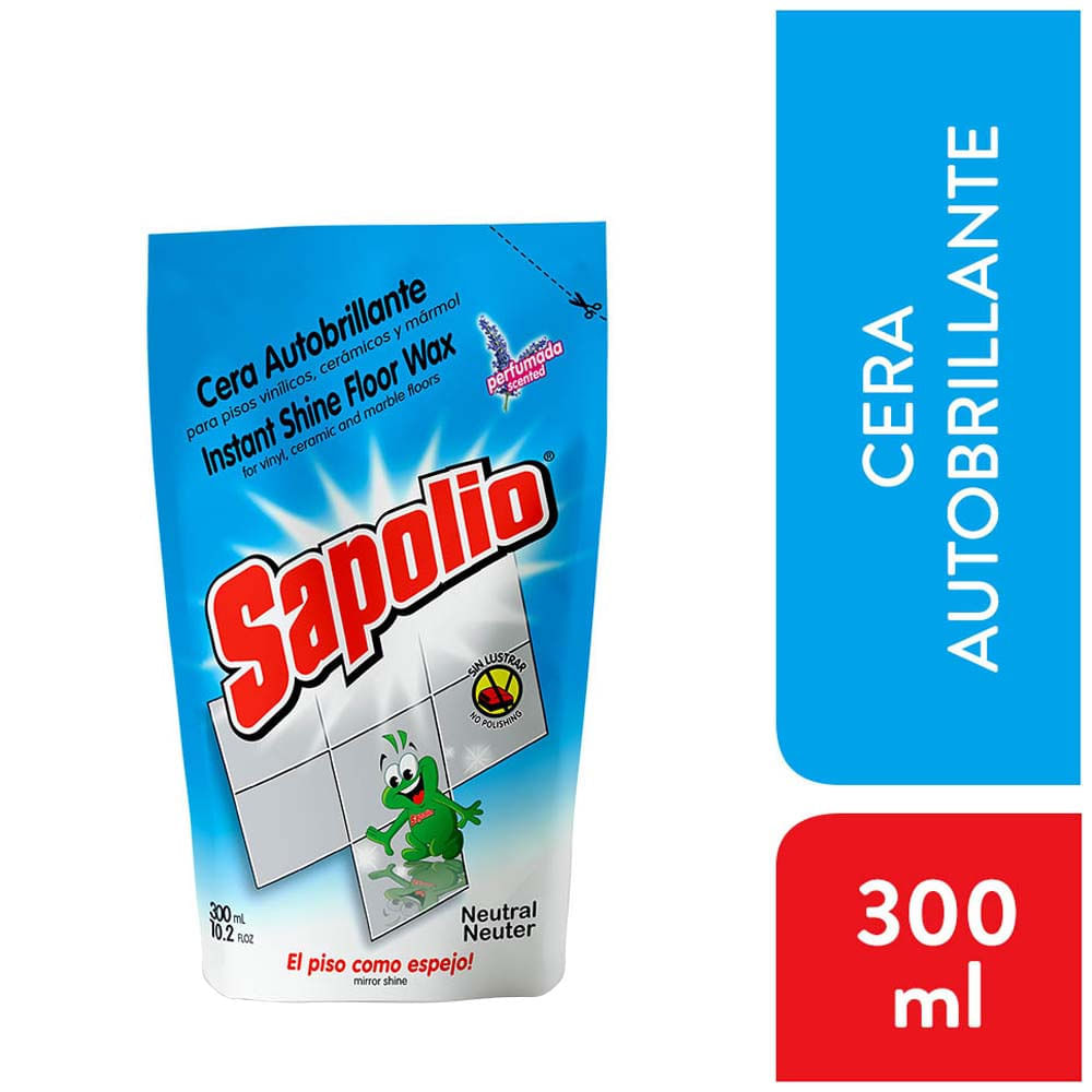 Cera líquida autobrillante SAPOLIO Neutral Doypack 300Ml Cera líquida autobrillante SAPOLIO Neutral Doypack 300Ml