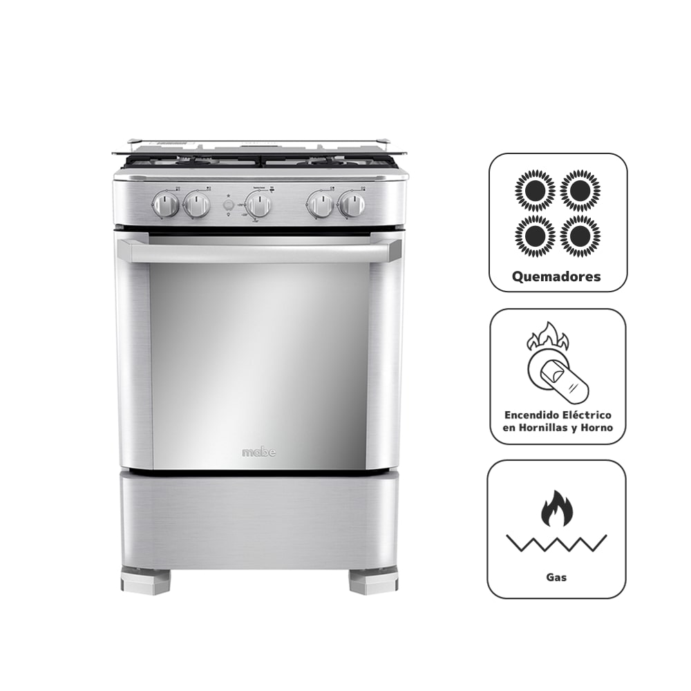 Cocina a Gas MABE 4 Quemadores CMP6040FX1 Inox Cocina a Gas MABE 4 Quemadores CMP6040FX1 Inox