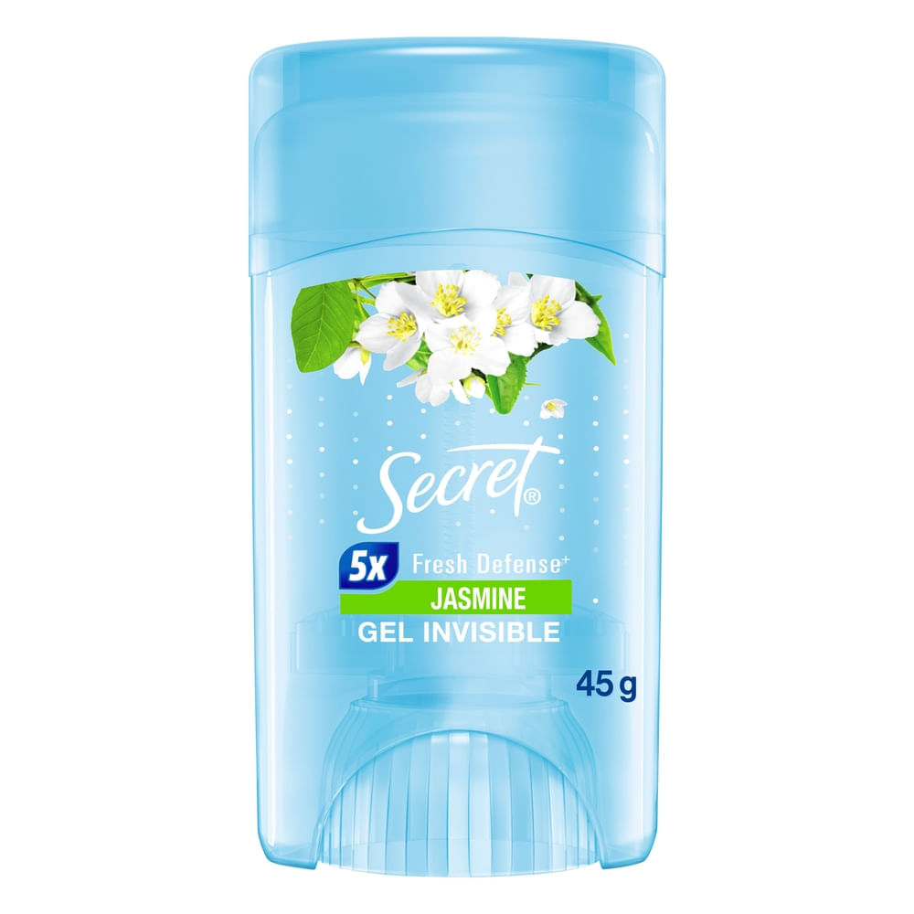 Antitranspirante para Mujer en Gel SECRET Invisible Jasmine Frasco 45g Antitranspirante para Mujer en Gel SECRET Invisible Jasmine Frasco 45g