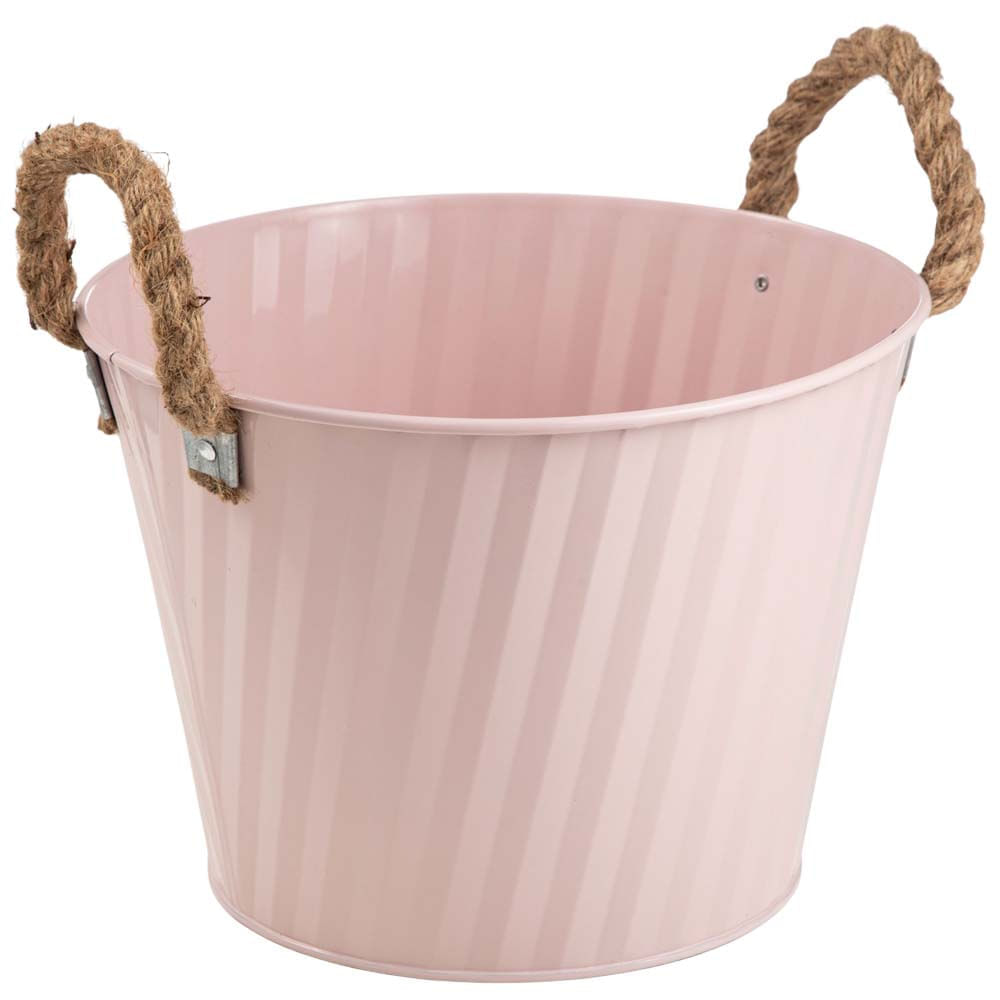 Jardinera DECO HOME Rosada Metal Jrdn En