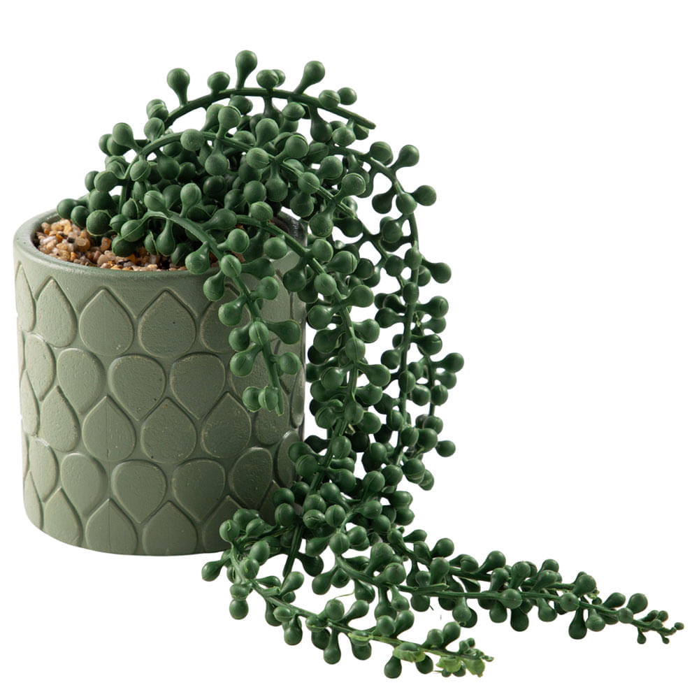 Maceta DECO HOME Verde C/Plantas Jrd En