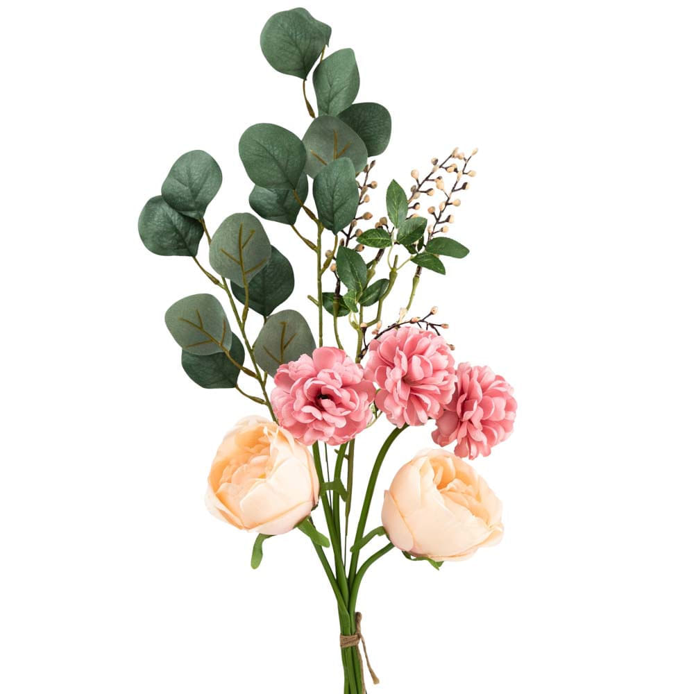 Arreglo DECO HOME Rosas Rosado Mariposas