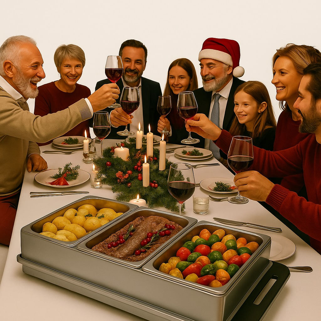 Samovar Alfano de 3 Divisiones